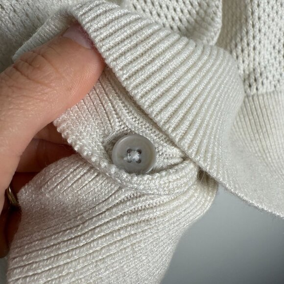 Lululemon Sweater Cashmere Blend Sunset Savasana Pullover Heathered White Med - Picture 14 of 14